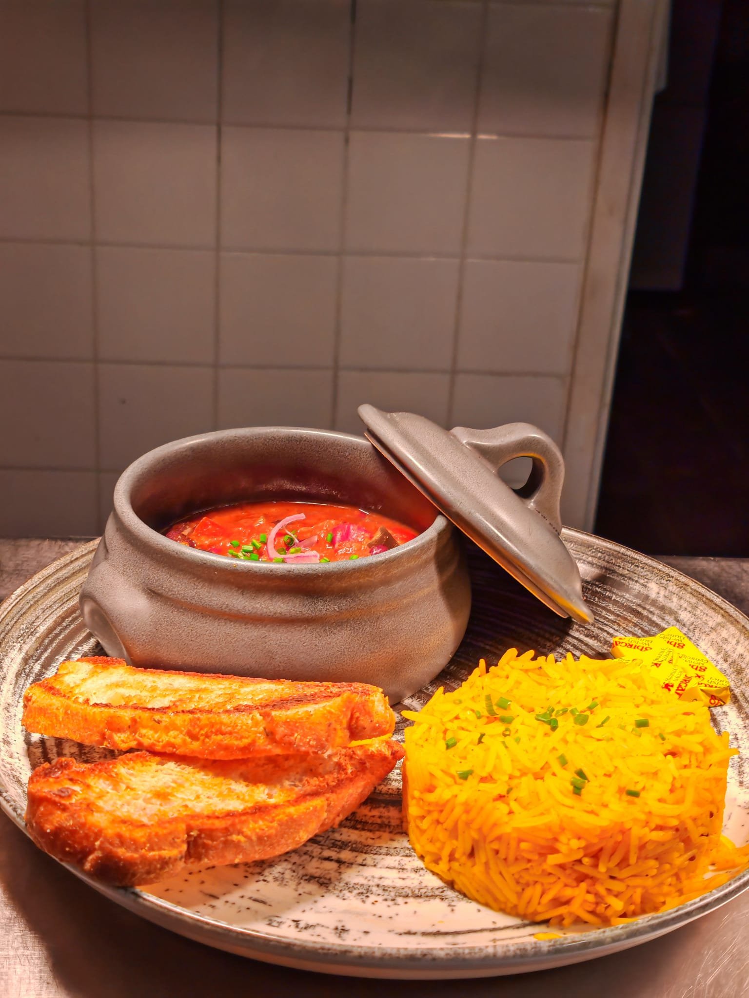 Food prepared for a private celebration